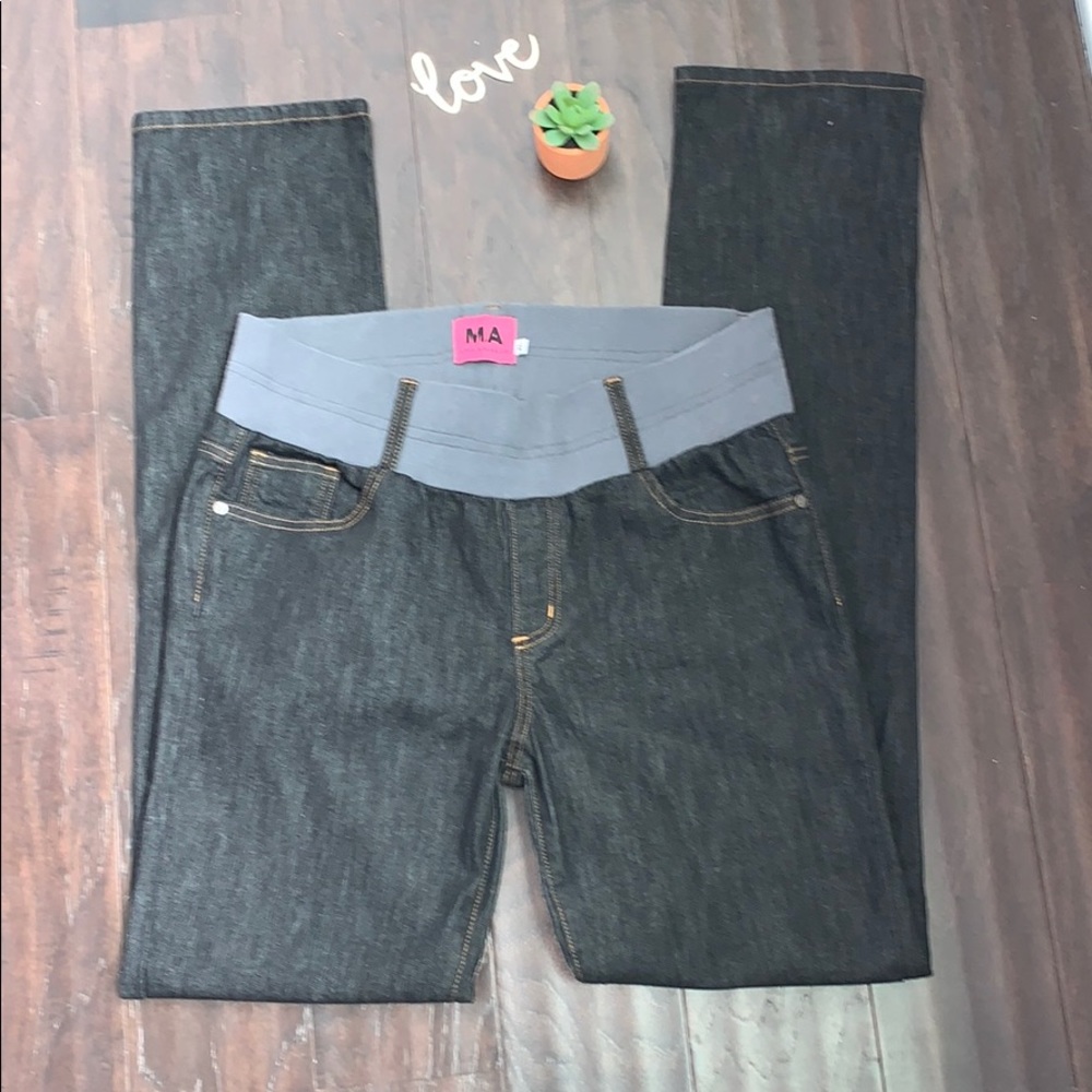 Maternity Black Denim Straight Leg Jeans